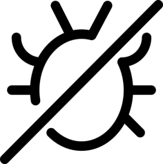 No Bug Sticker Outline Svg File, Free Vectors File